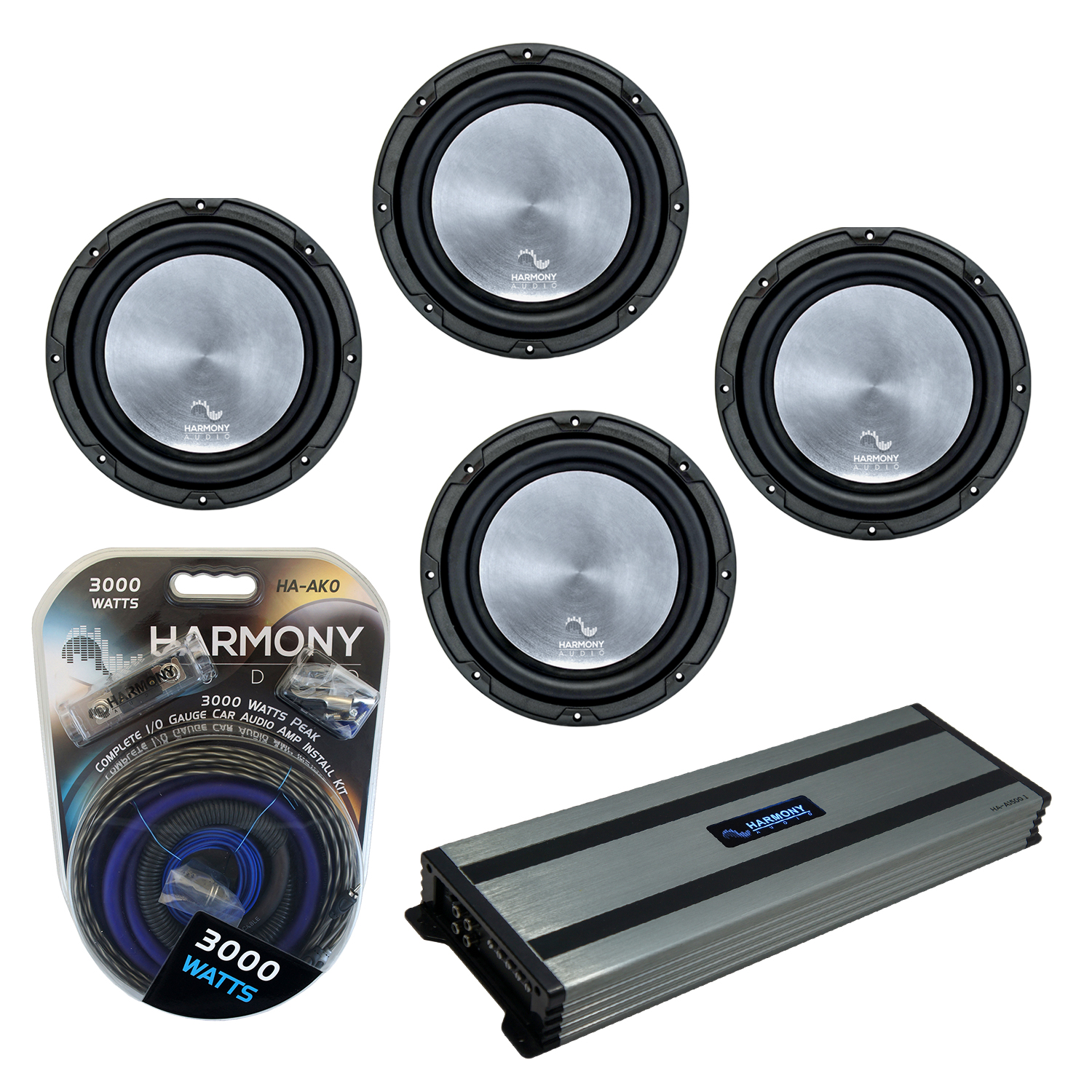 Harmony Audio (4) HAA122 Car Stereo Alloy Series 12" Sub 1000W