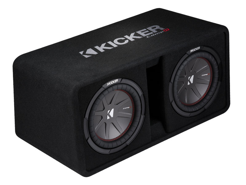 Kicker 43DCWR102 Dual 10" CompR Series Sub 800W RMS Subwoofer Box