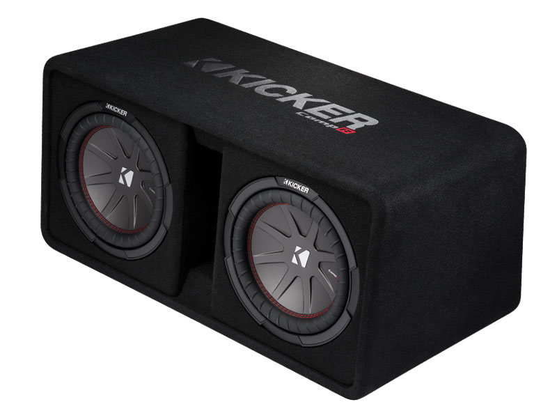 Kicker 43DCWR102 Dual 10" CompR Series Sub 800W RMS Subwoofer Box