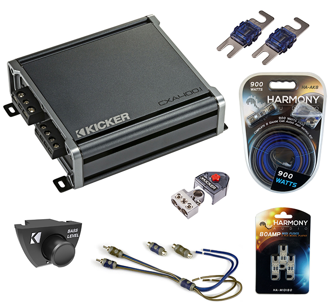 カメラなど Kicker 46CXA4001 800W Amp, 46CXARC Remote Control & HA-AK8 900W