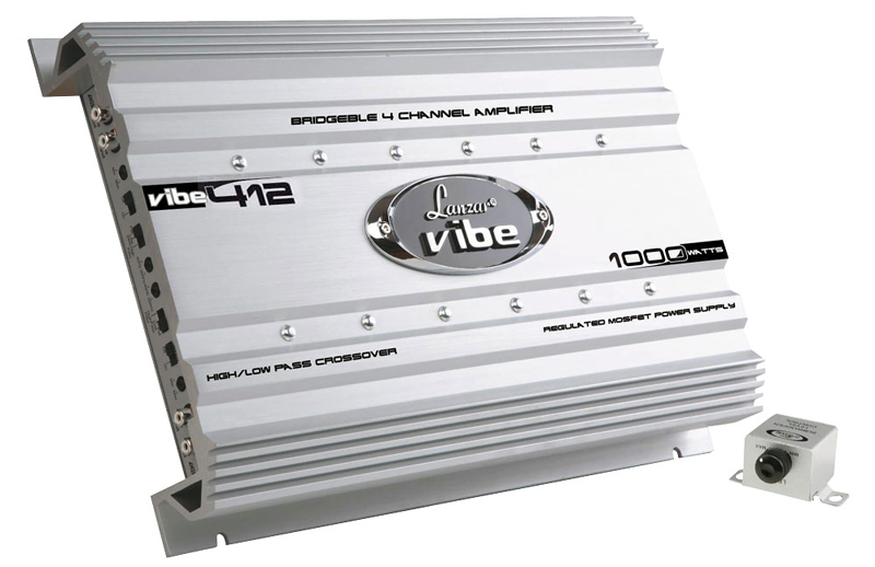 Lanzar VIBE412 Vibe 1000 Watt 4 Channel Mosfet Amplifier VIBE412