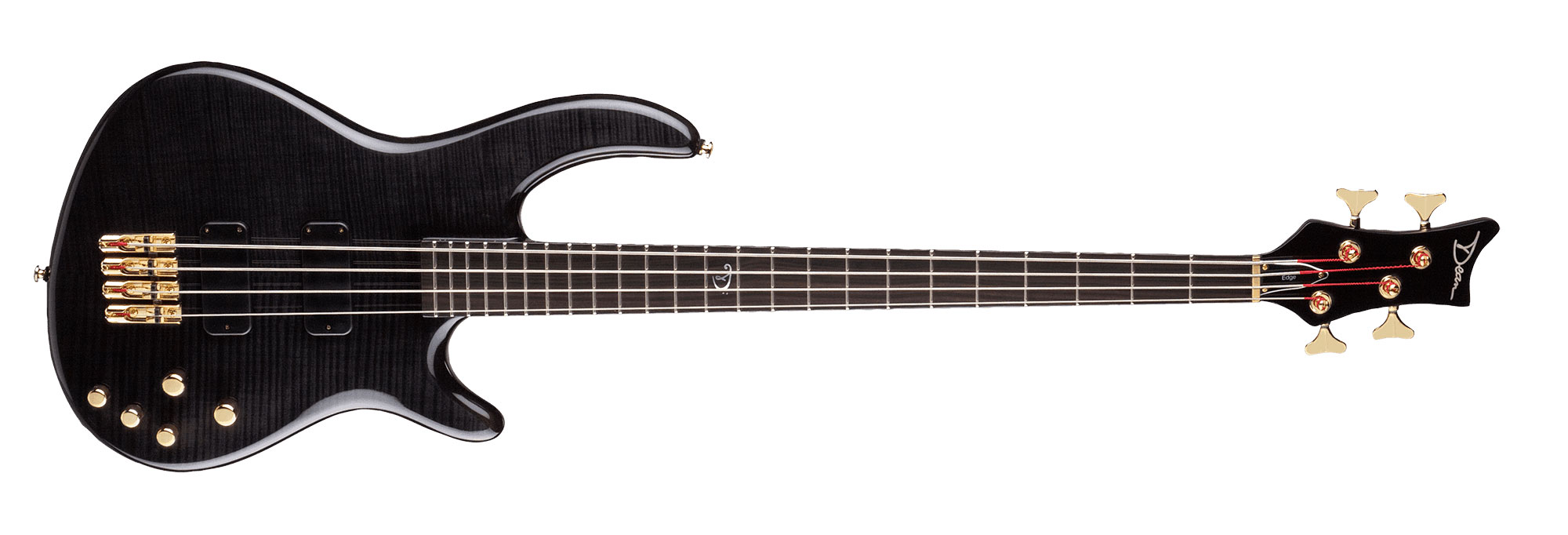 Dean Edge Pro 4 String Electric Bass Guitar Trans Black (EP TBK