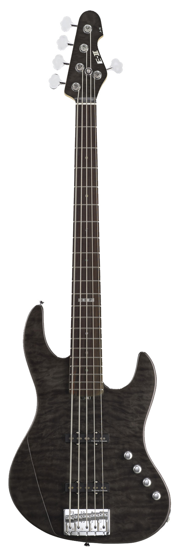 Esp J 5 Qm Stblk E Ii J Series 5 String Electric Bass Guitar With See Thru Black Finish Esp14 Eiij5qmstblk