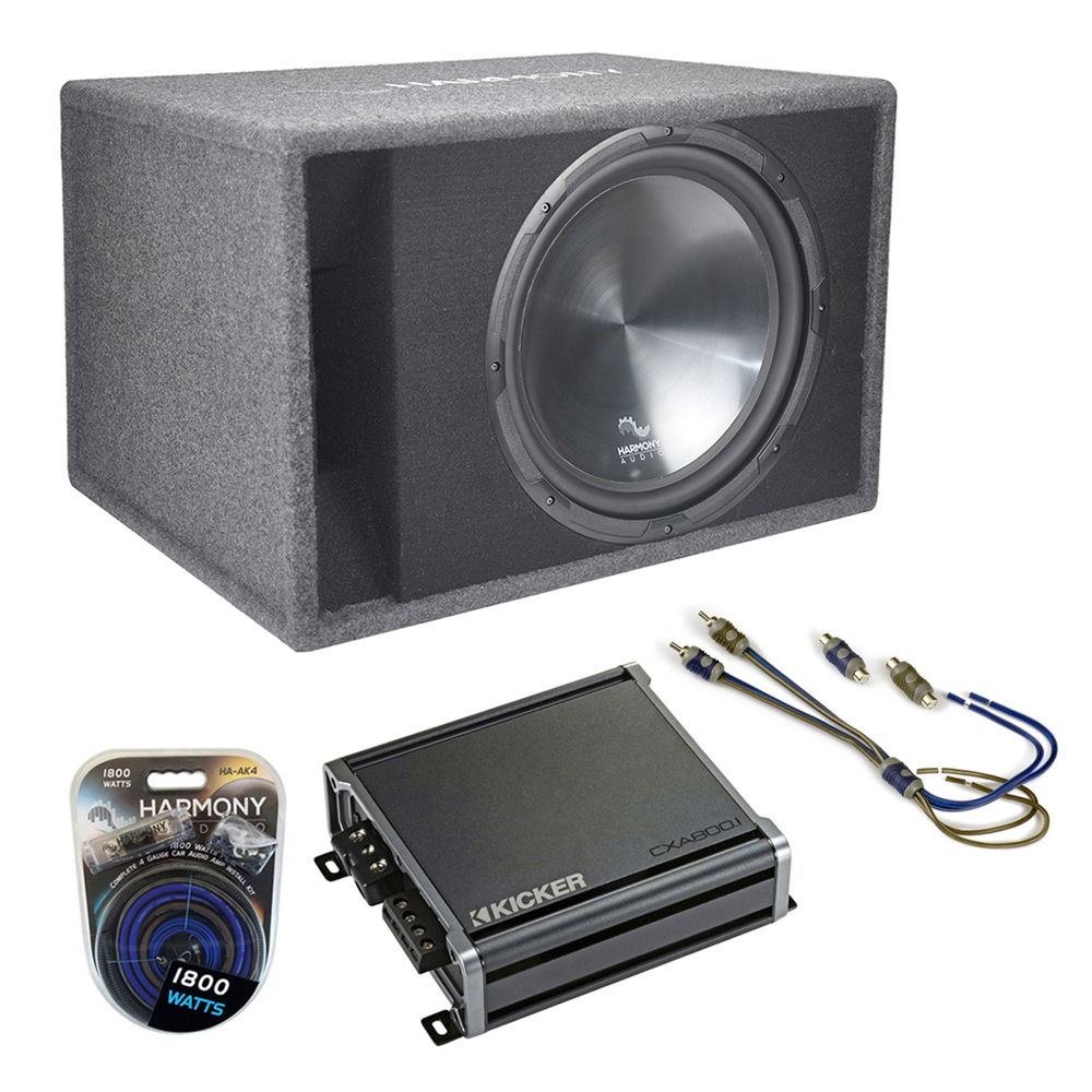 Harmony Audio Single 15" Loaded Sub Box Vented Enclosure & CXA800.1 Amp