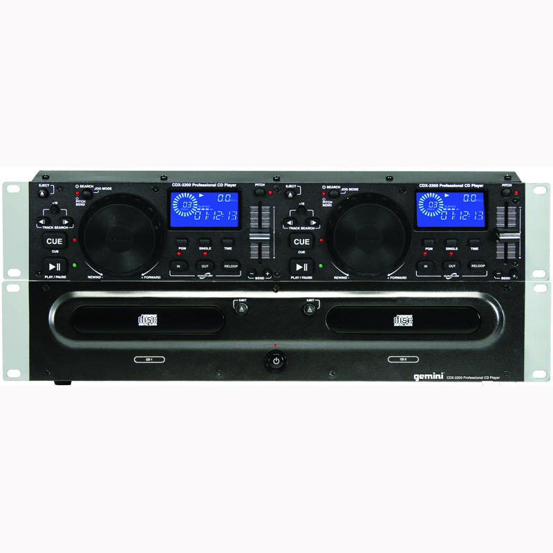 Gemini CDX2250 Dual Rackmount DJ Professional Cd Player 2U New