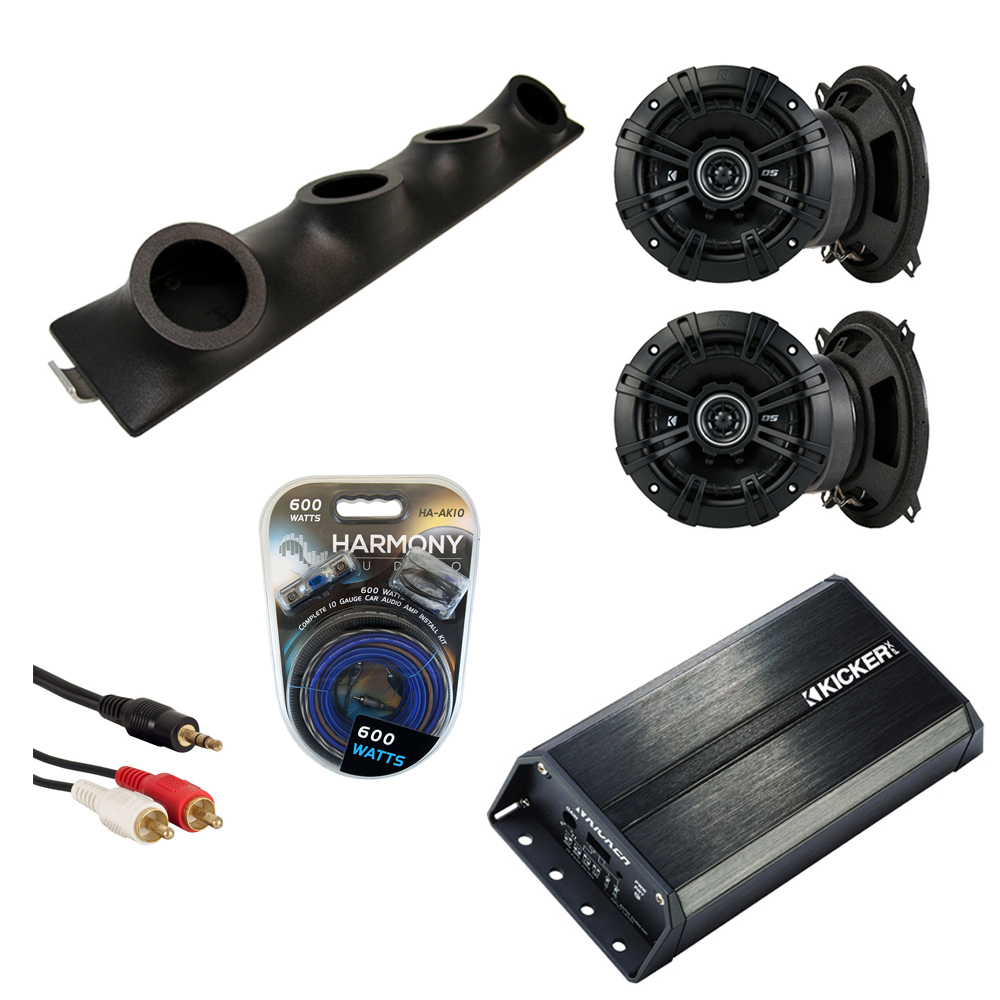 CanAm Commander Powered Kicker DSC50 & PXA300.4 Amp Quad (4)