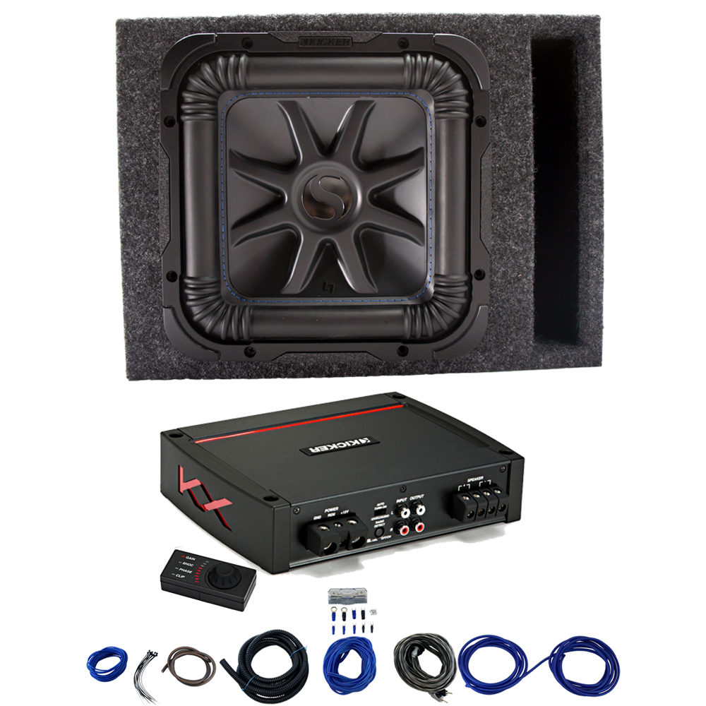 Kicker L7S12 SoloBaric Subwoofer Vented Box with 44KXA8001 Amp