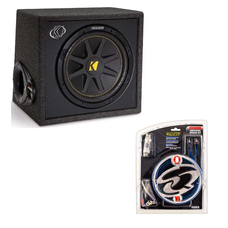 Kicker VC12 12Inch 150 Watt Subwoofer Box with 600Watt Amp