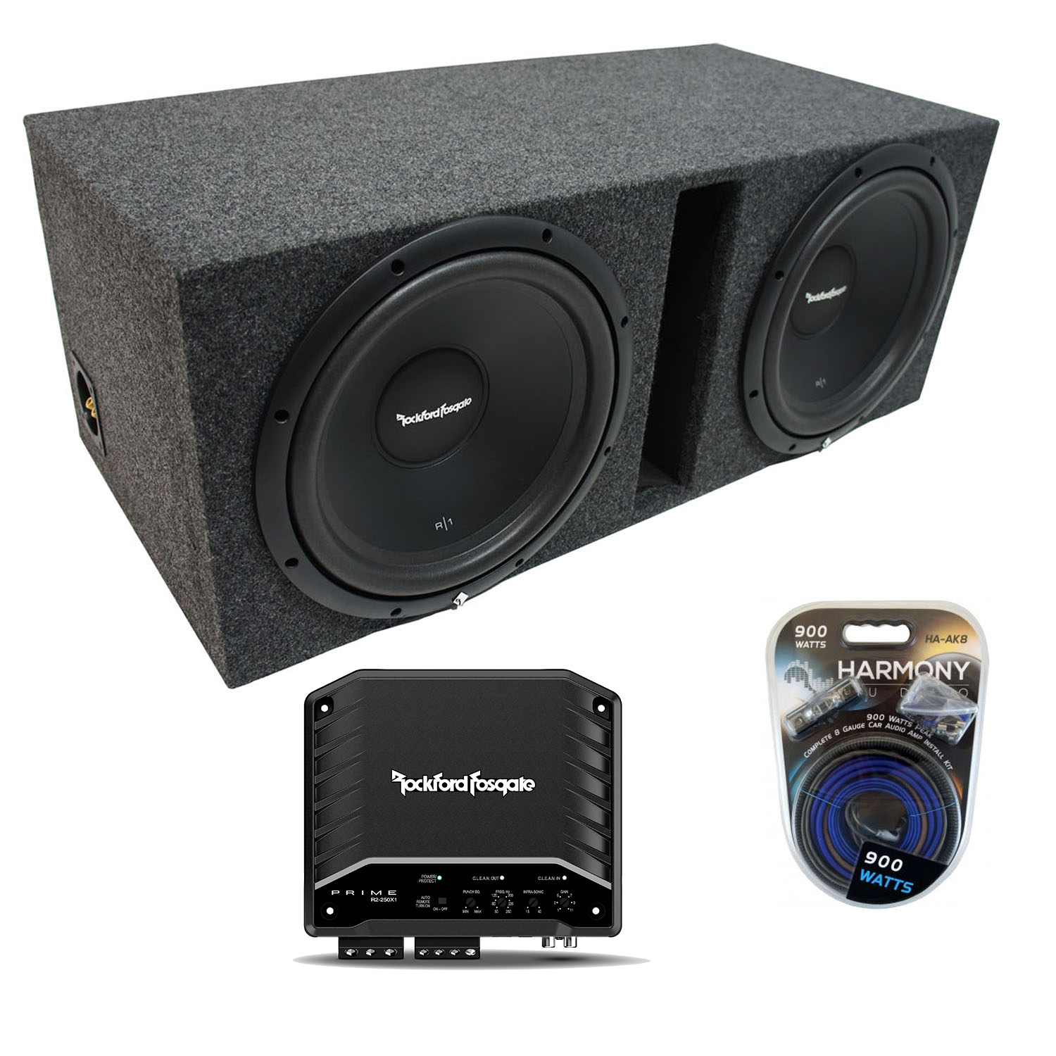 Universal Car Stereo Vented Port Dual 10" Rockford Prime R1S410 Sub Box