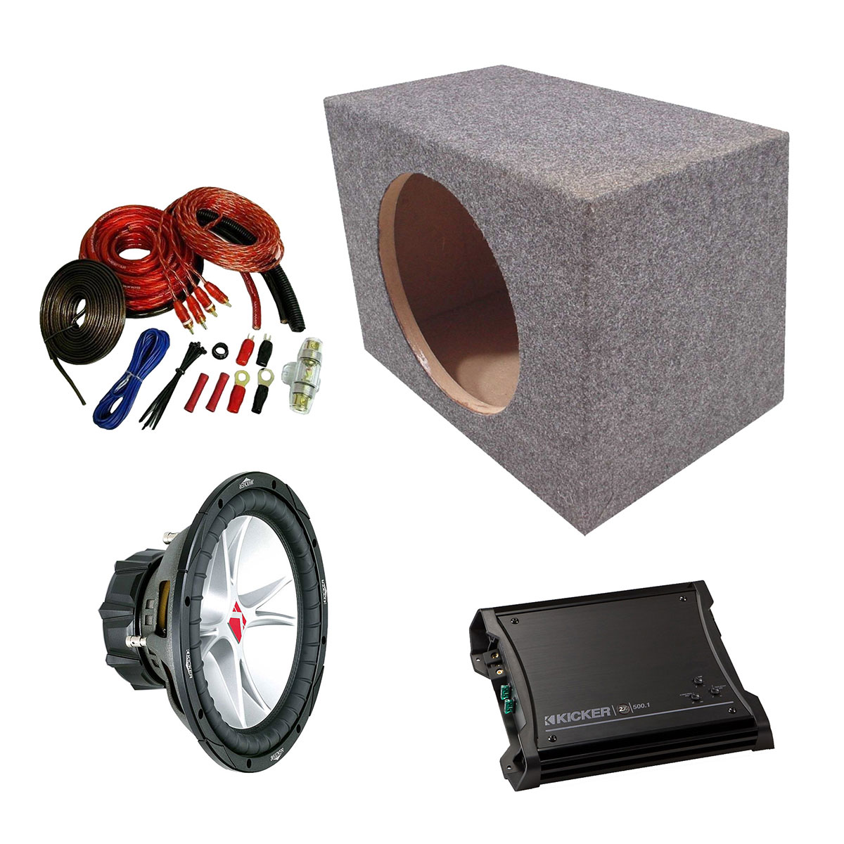 Kicker Car Stereo Loaded Single 10" Sealed 07CVR10 Comp VR Subwoofer