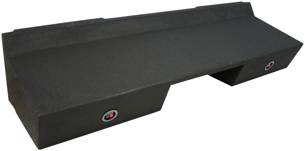 Compatible with Chevy Silverado or GMC Sierra Full Size Extended Cab Truck 1999-2006 Dual 10 Subwoofer Kicker Square Sub Box Speaker Enclosure 