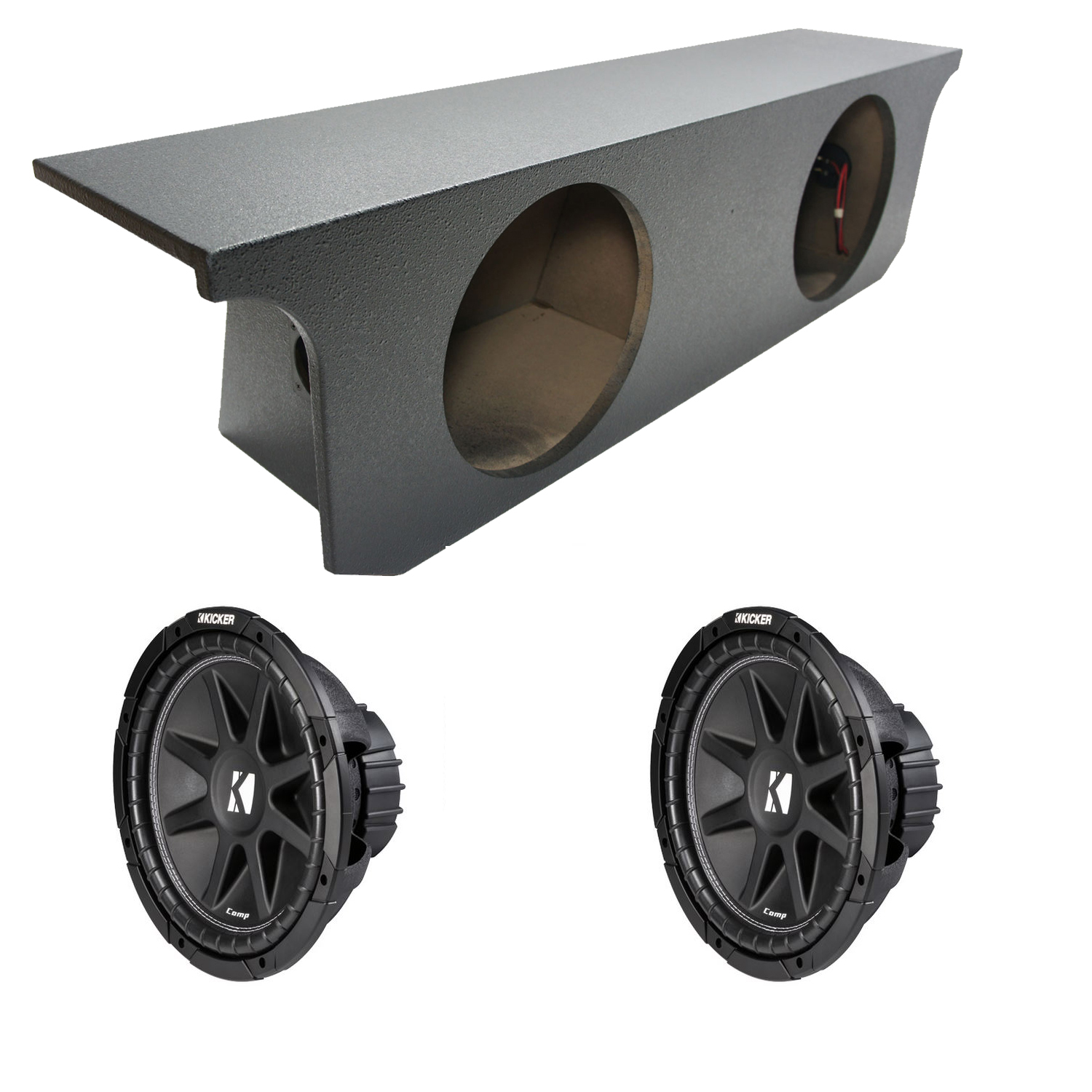 20072015 Jeep Wrangler JK Unlimited Kicker Comp C12 Dual 12" Rhino