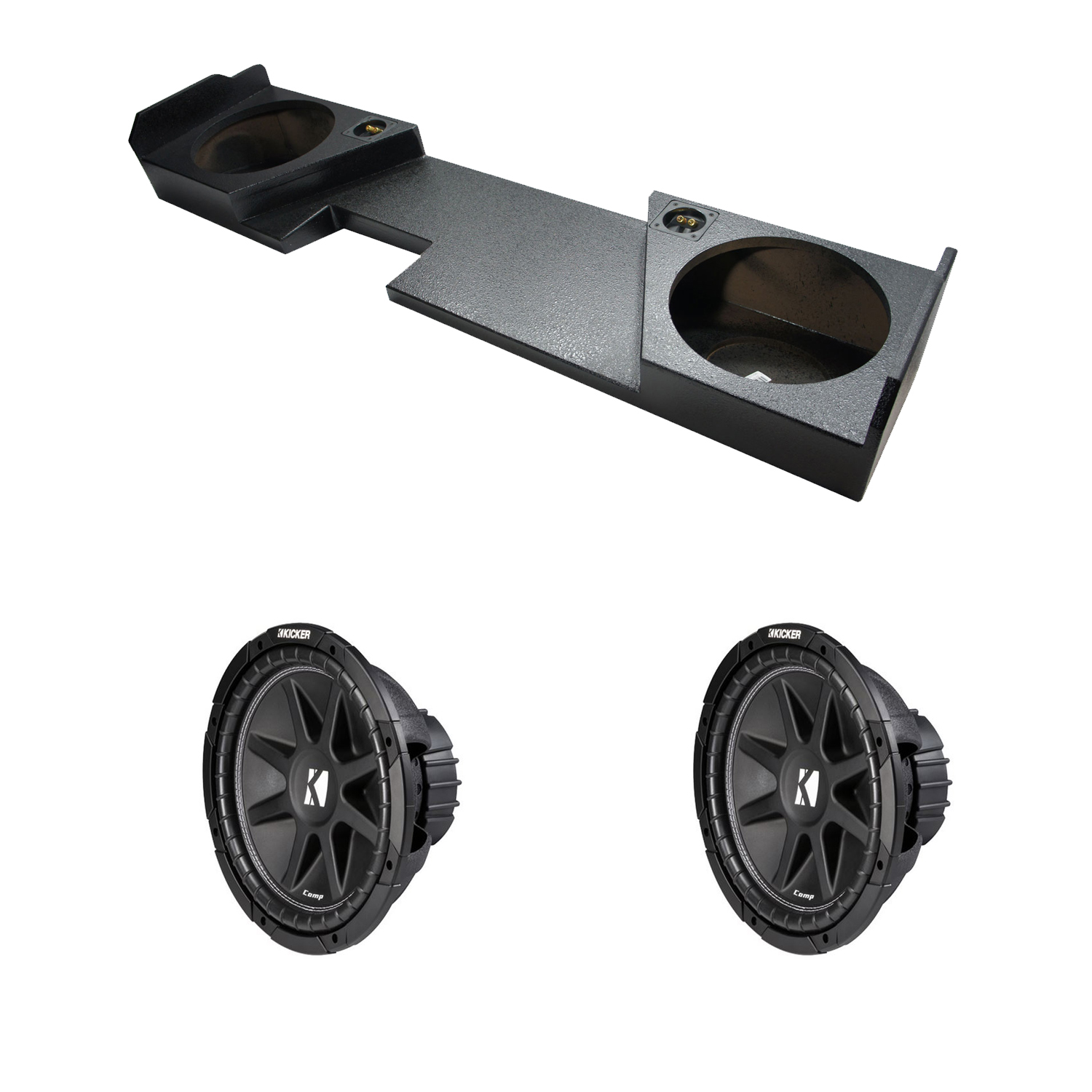 2014 UP Chevy Silverado Double Cab Kicker Comp C12 Dual 12 Rhino Sub