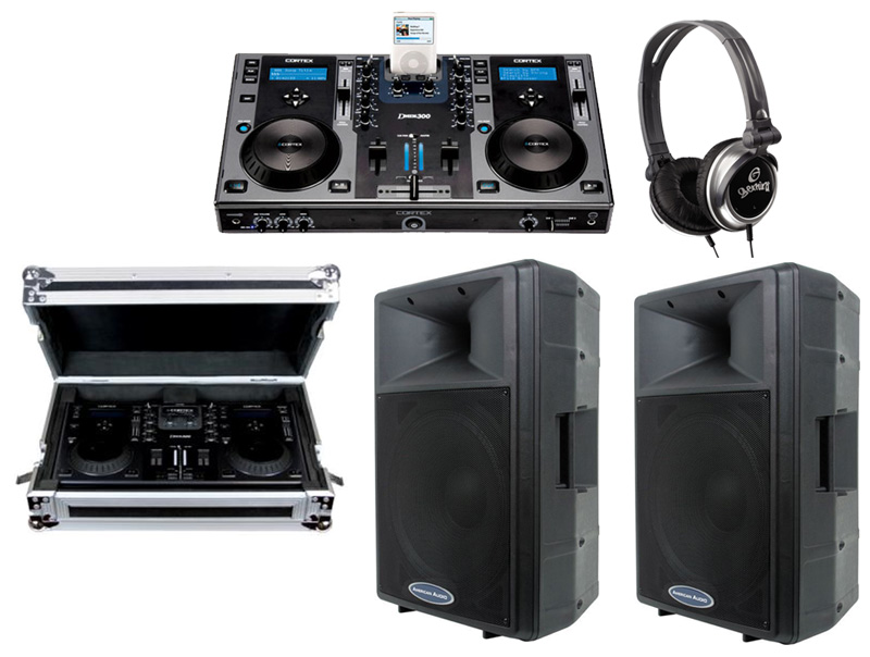 DJ Package Cortex DMIX300 Pro iPod Digital Media Controller with Sturdy Case, Monitor