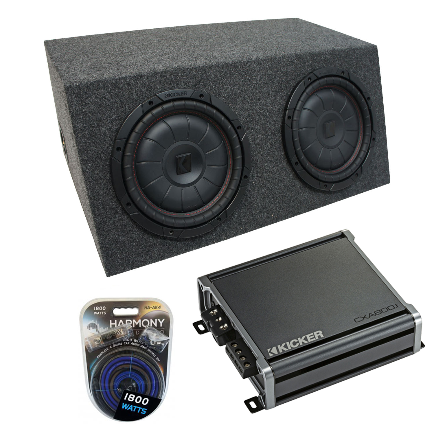 dual 12 inch subwoofer with amp