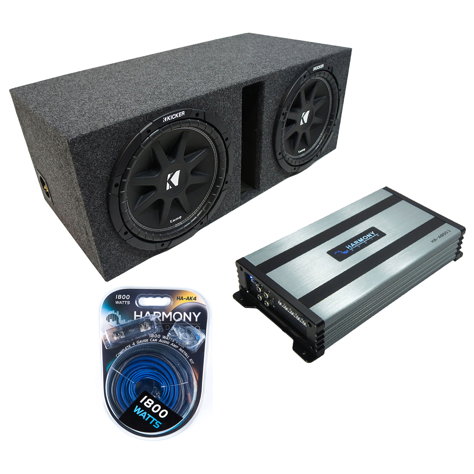 Universal Car Stereo Vented Port Dual 15" Kicker Comp C15 Sub Box