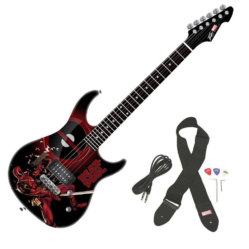 Peavey Rockmaster Full Size Marvel Deadpool Maple Neck 21 Fret Electric