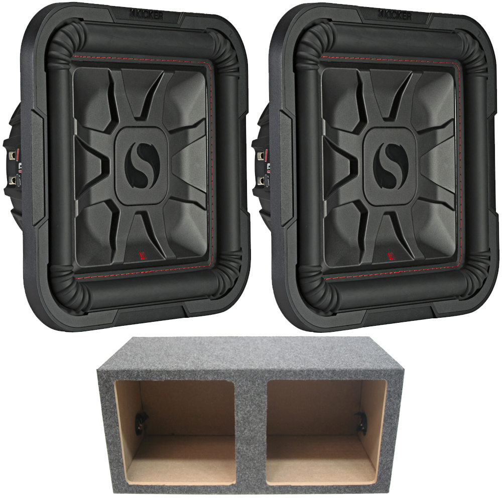 Kicker Car Audio L7 10" 1000W Subwoofers 46L7T102 and Sealed Enclosure