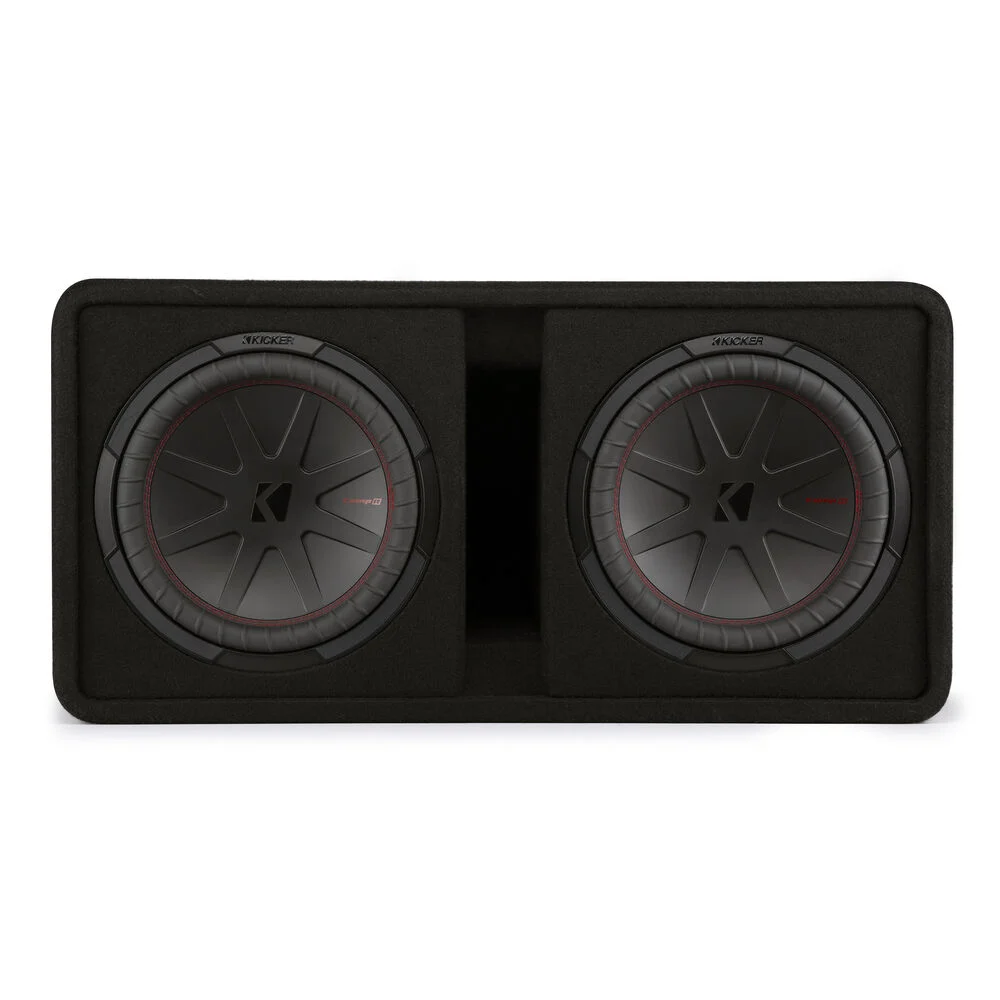 Kicker 48DCWR122 12" CompR Enclosure w/ 46CXA12001 Amplifer & Install Kit