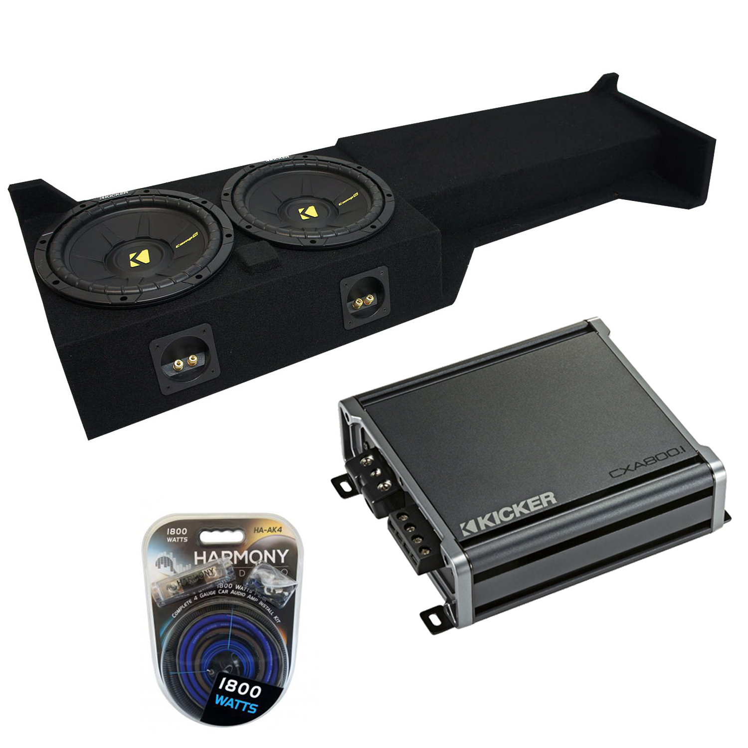 0515 Fits Nissan Frontier Crew Cab Kicker CompC CWCS10 Dual 10 Sub Box