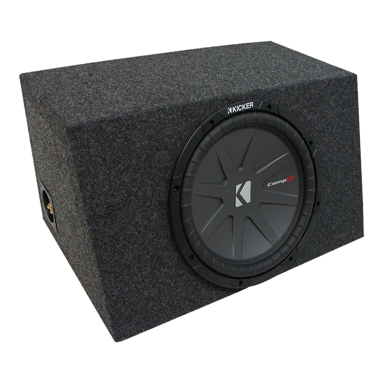 Universal Car Stereo Hatchback Sealed Single 15" Kicker CompR CWR15 Sub Box Enclosure Final 2...