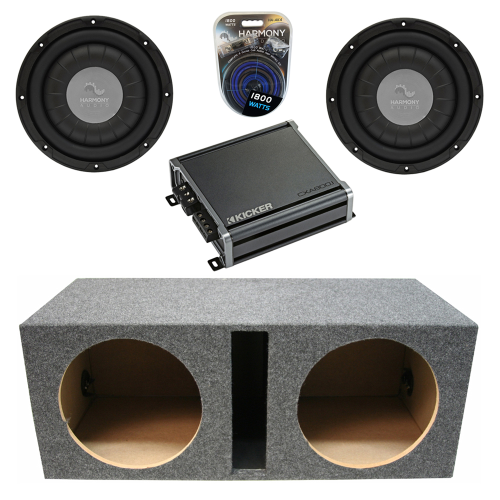 Harmony Audio HAF104 10" 700W Subwoofers (2) Bundle with Vented Sub