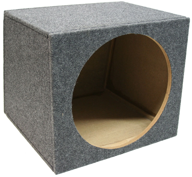 Car Audio Universal Rear Fire Single 15" Subwoofer Box Sealed Sub Enclosure ZBRF115H