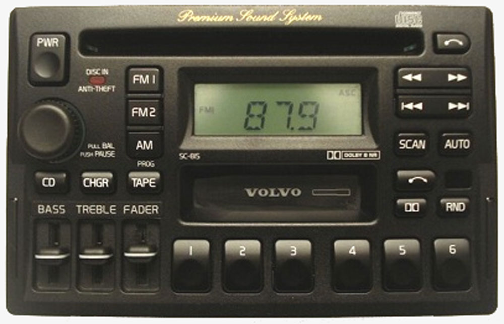 1996-1997 Volvo 850 Factory Stereo AM/FM Tape CD Player OEM Radio - R-2615