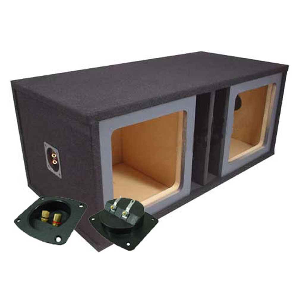 Car Audio Dual 12 Vented Square Paintable Sub Box Fits Kicker L7 