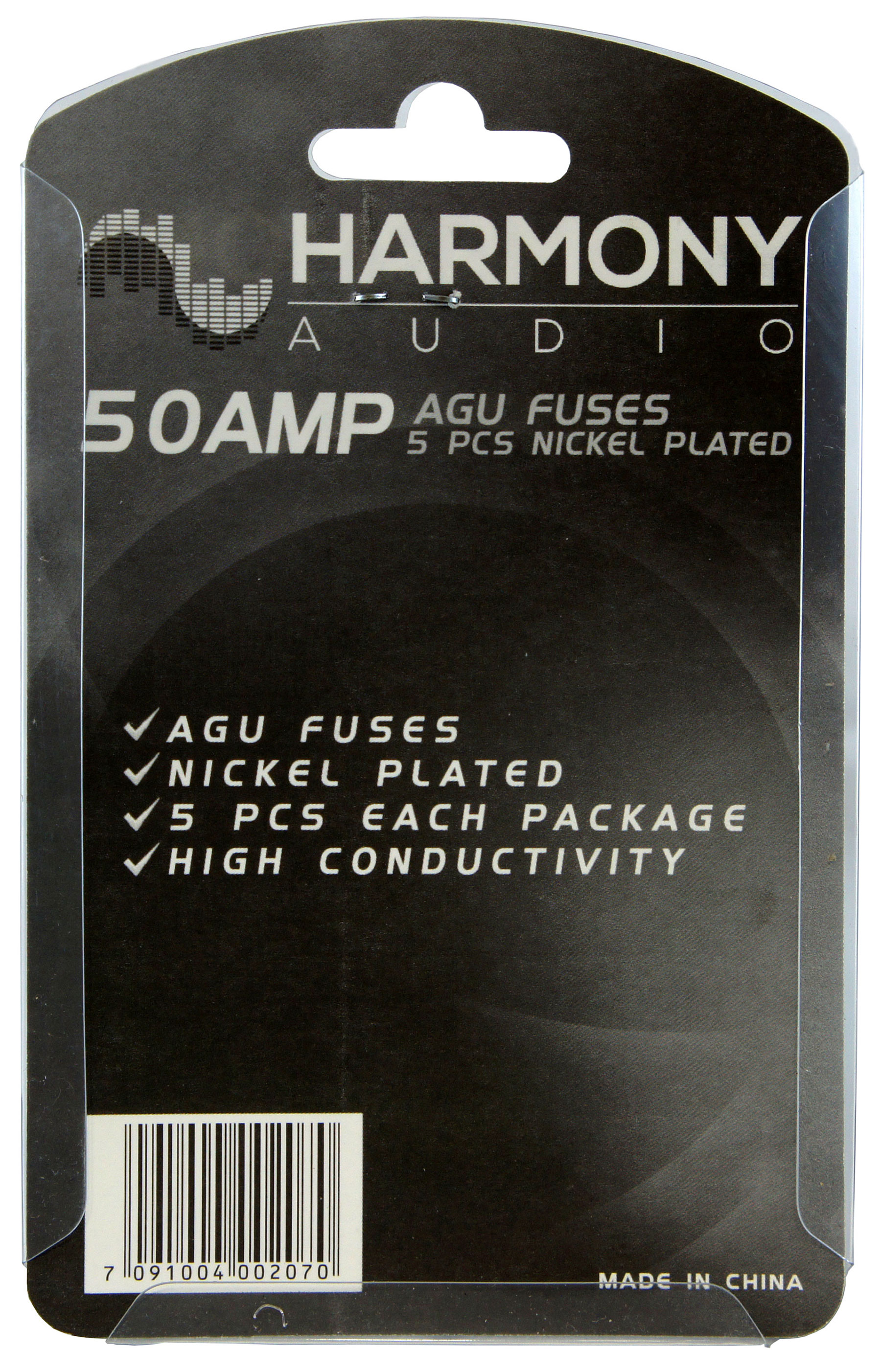 Harmony Audio HA-AGU50 AGU Fuses 5-Pack - 50 Amp Nickel, Car Stereo Fuse Holder 7 thumbnail image