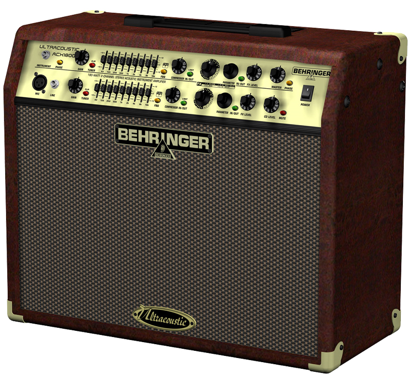 Behringer Ultracoustic ACX1800 180Watt 2Channel Stereo Acoustic Instrument Amplifier with Dual