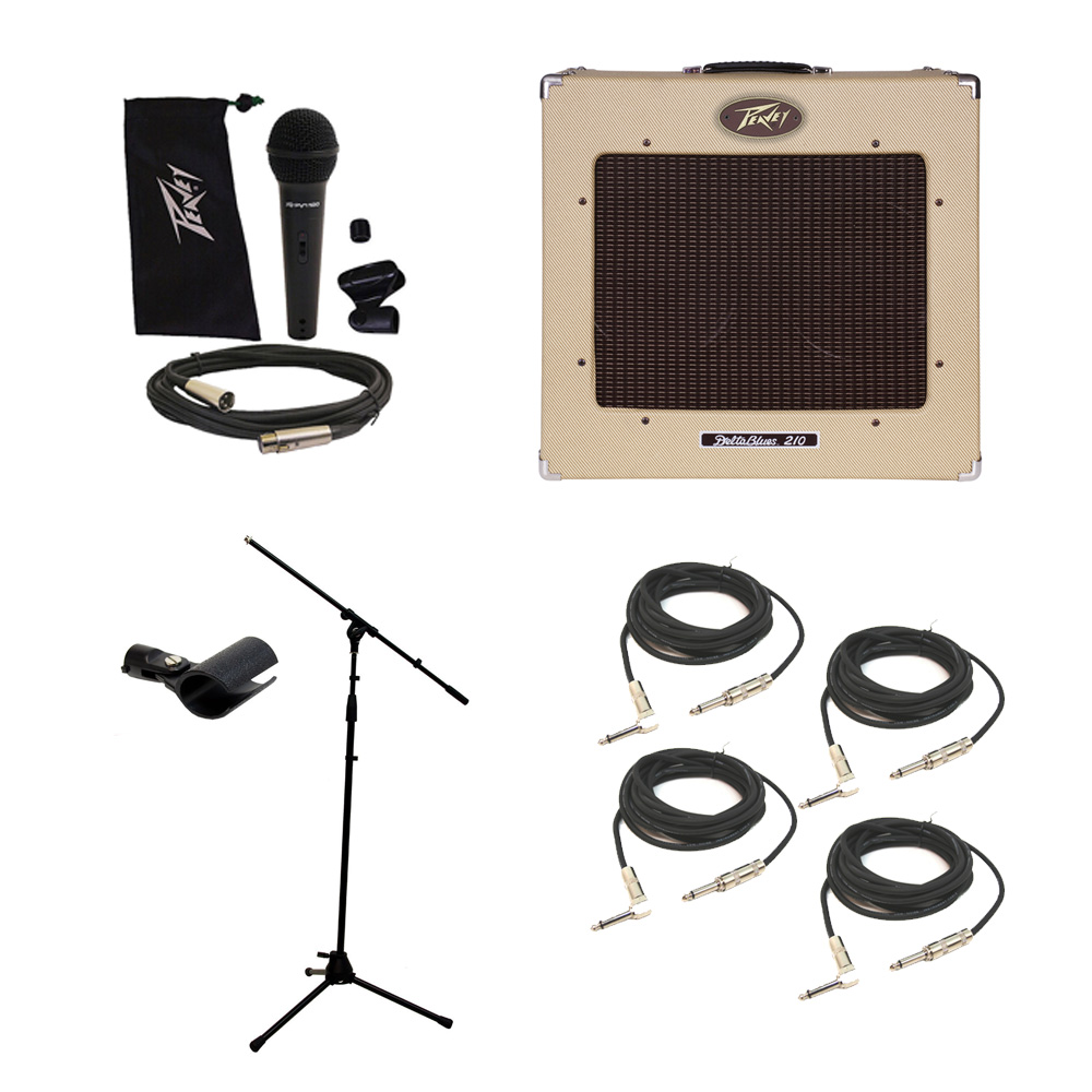 Peavey Classic Delta Blues 210 Combo 30W Amp (2) 10" Speaker Mic Stand