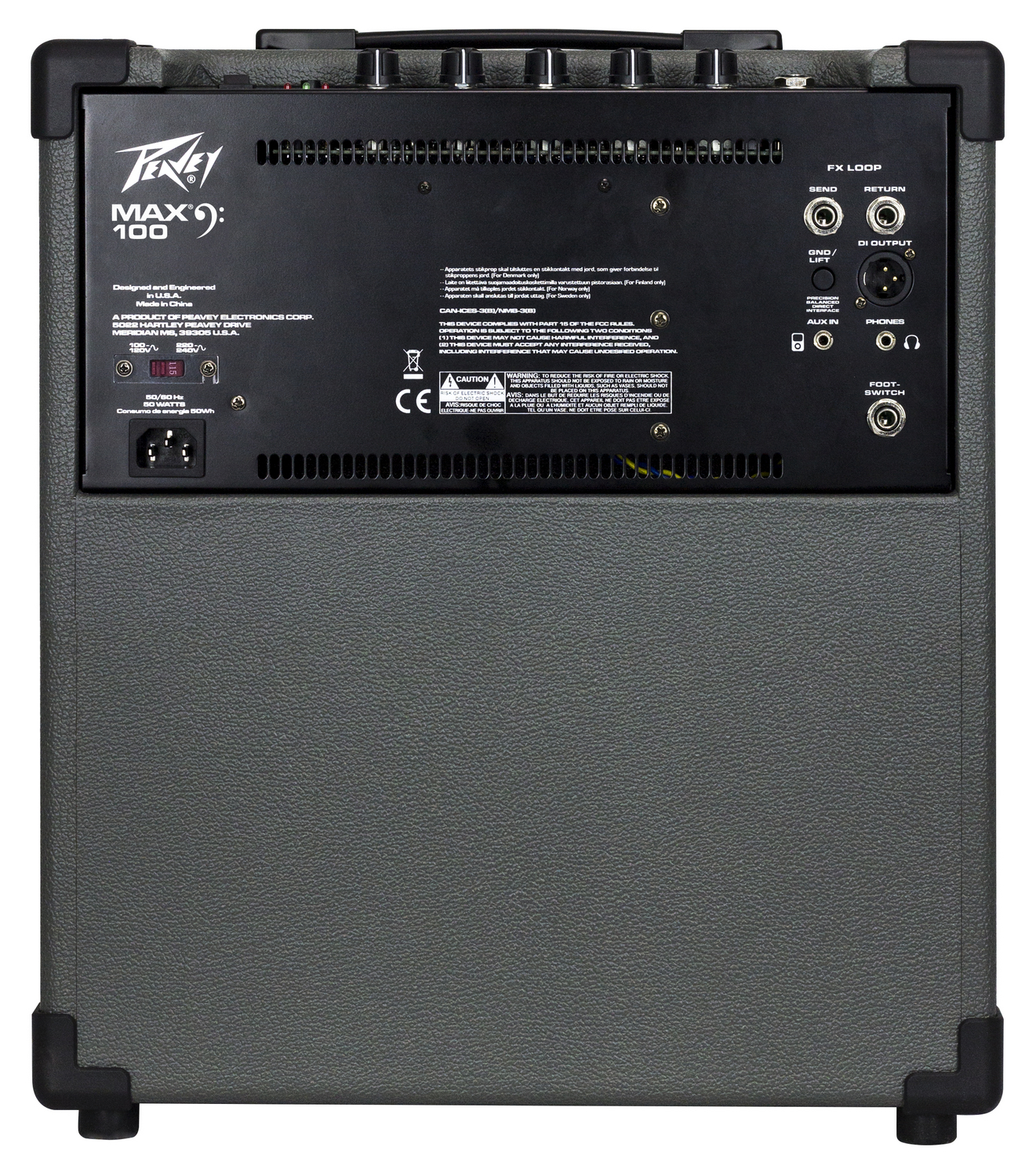 Peavey 3616810 Max 100 120US Portable Bass Combo Amp Speaker w/3 EQ Gain Control 