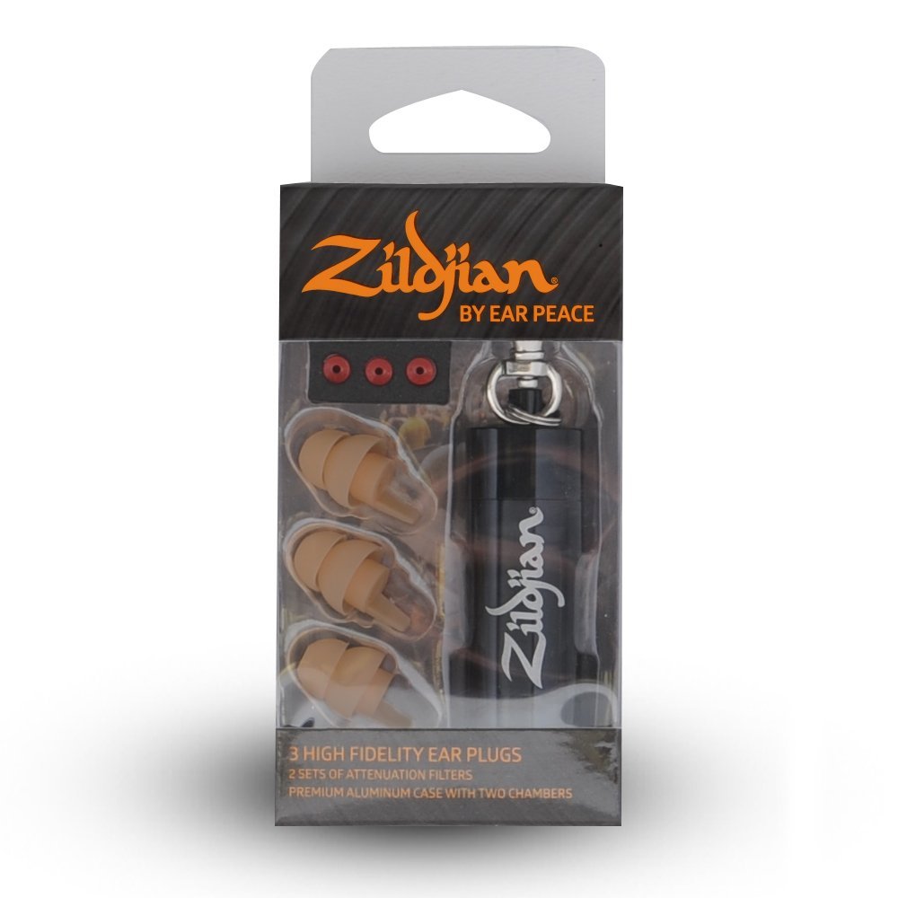Zildjian ZPLUGST HD Earplugs Comfortable Drumming Earphones Tan Color