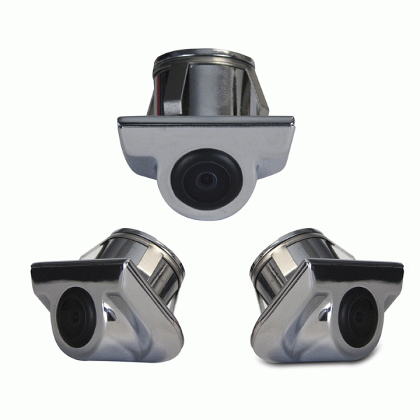 Install Bay Safety TE-CSC Chrome Colored 170 Degree View Angle License Plate Push In Camera