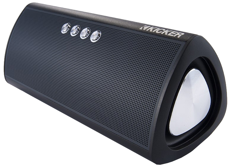 Kicker 42KPM50B Battery Powered Wireless Bluetooth Portable Speaker Black KIC1942KPM50BRS