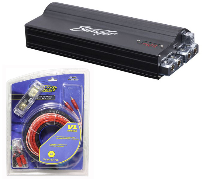 Car Audio Capacitor Install Package Includes Stinger SPC5050 & 4 Gauge