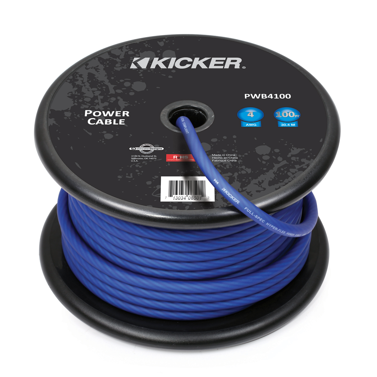 Kicker Car Audio PWB4100 Power Wire Cable 4 Ga. Heat-Resistant with