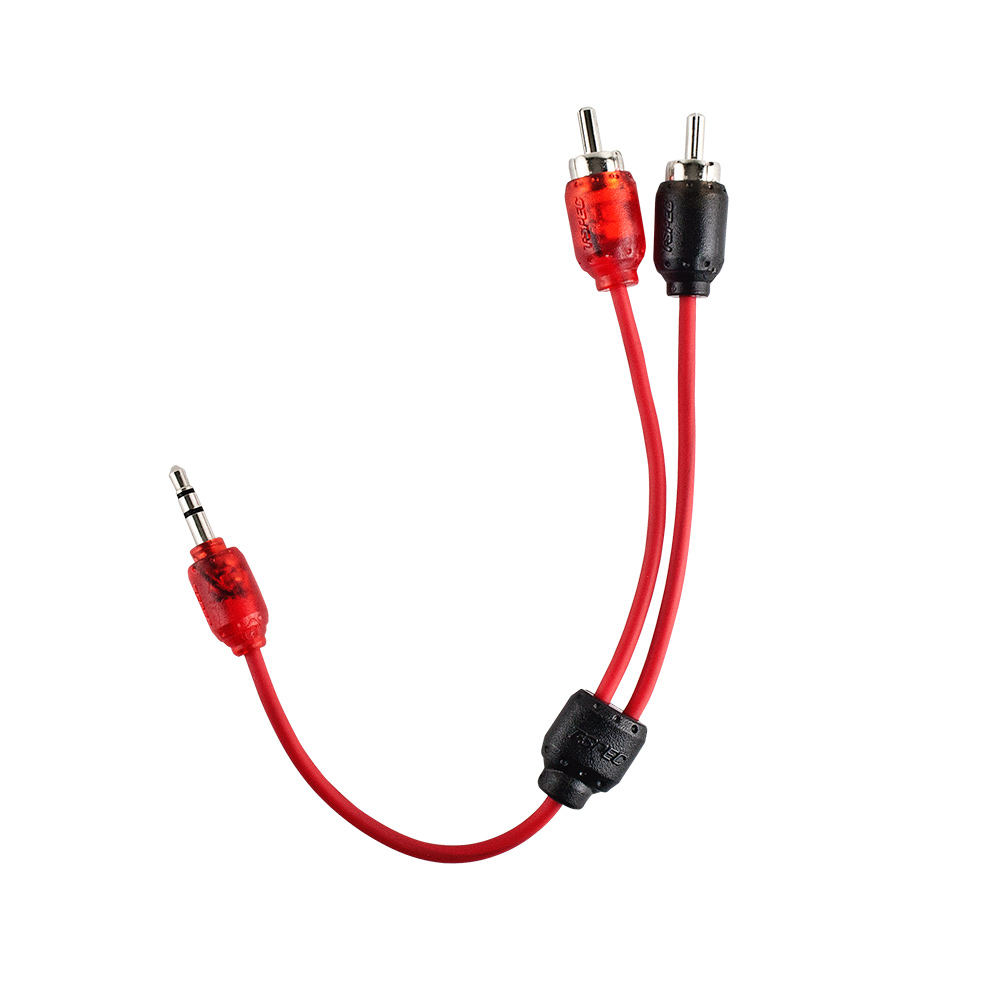 T-Spec V6RCA35-06IN V6 Series 2 Channel RCA to 3.5mm Cable with PVC Blended Jacket 6 Inch