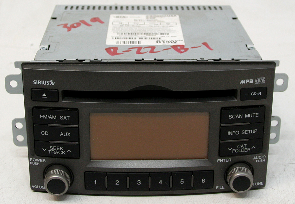 Kia Rondo 20092012 Factory AM/FM Stereo Sirius Ready MP3 CD Player OEM Radio R3019