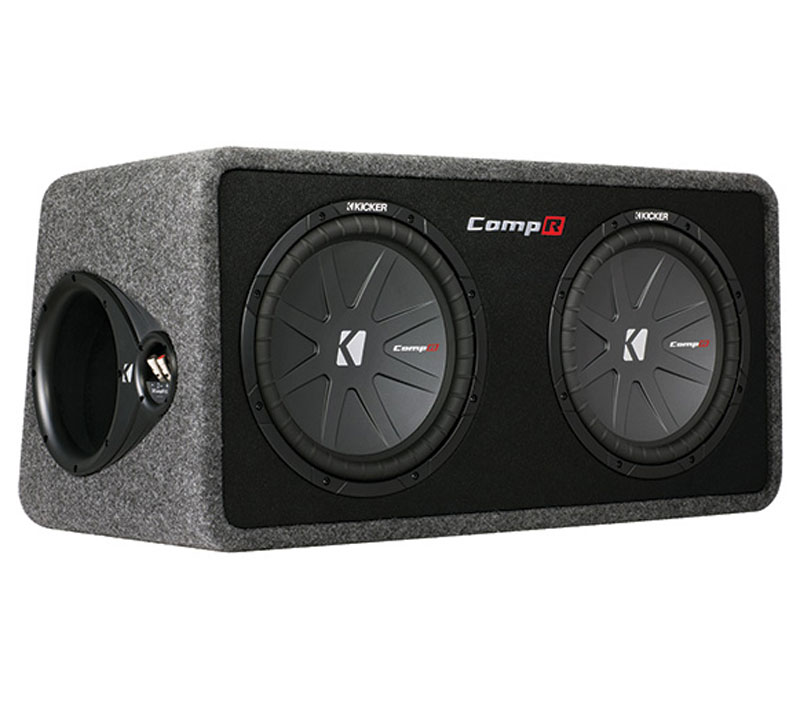 Kicker Car Stereo DCWR10 Loaded 10" Dual Sub Audio Speaker Box
