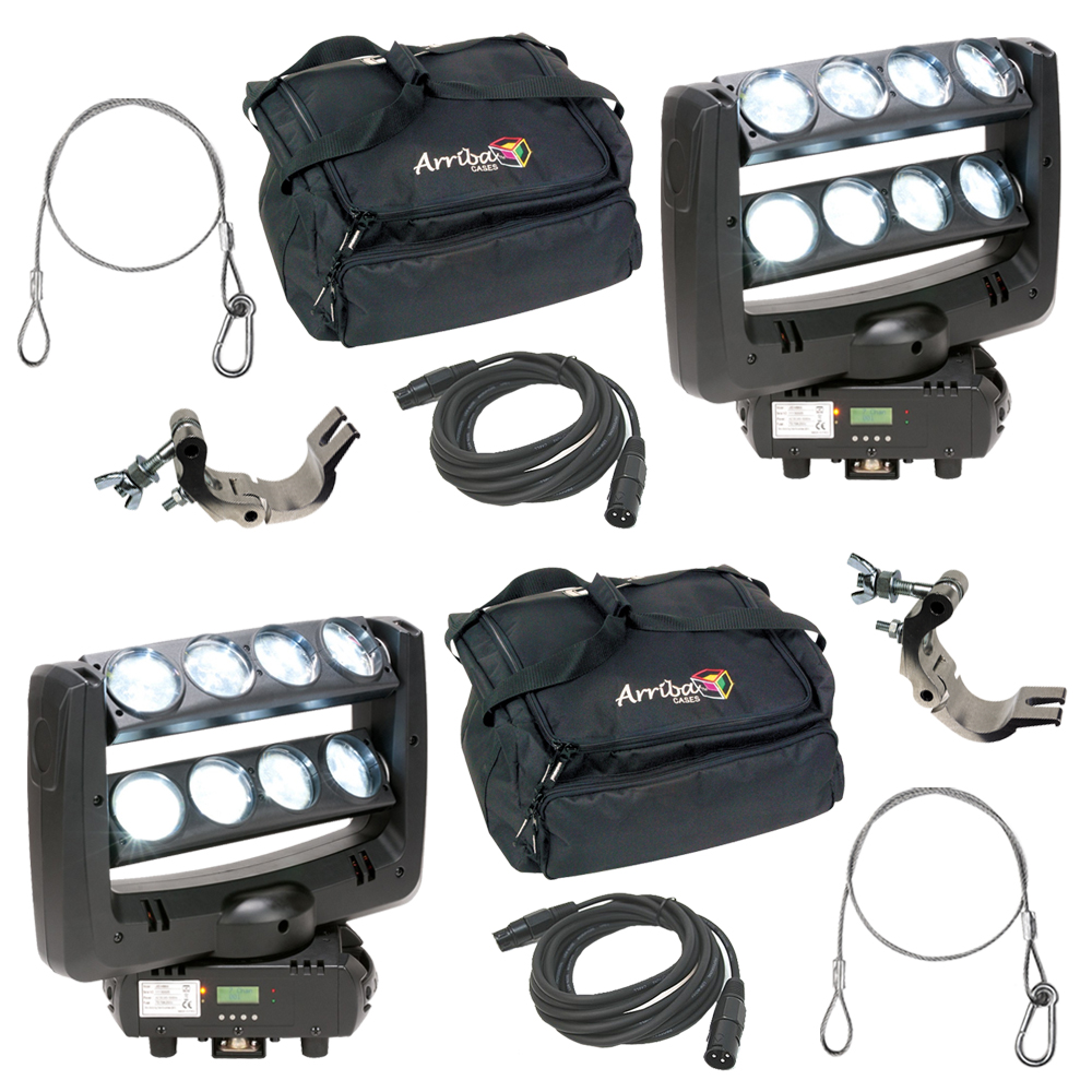 (2) American DJ Lighting Crazy 8 Moving Head 8 Zone Sweeping Light with