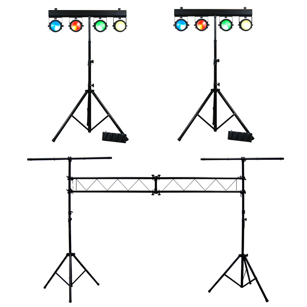 (2) American DJ Lighting Dotz TPar System Slim COB LED Stands with