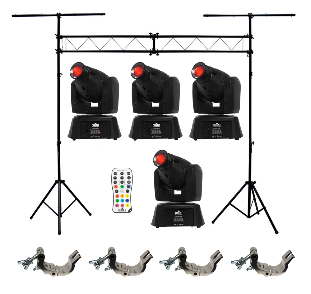 Chauvet DJ Lighting (4) Intimidator Spot 100 IRC Moving Head Gobo LED