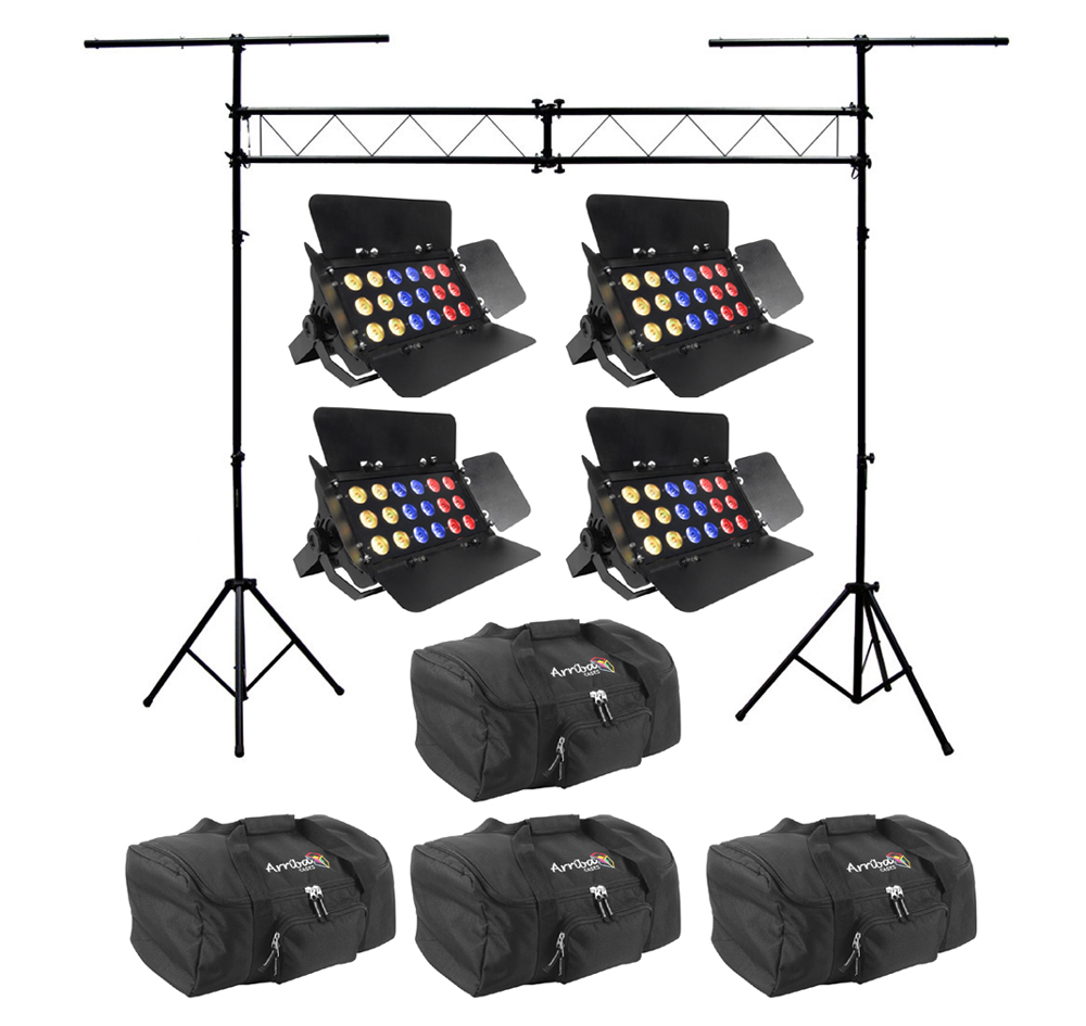 Chauvet DJ Lighting (4) Slimbank Tri 18 Wide Area LED Stage Wash Light