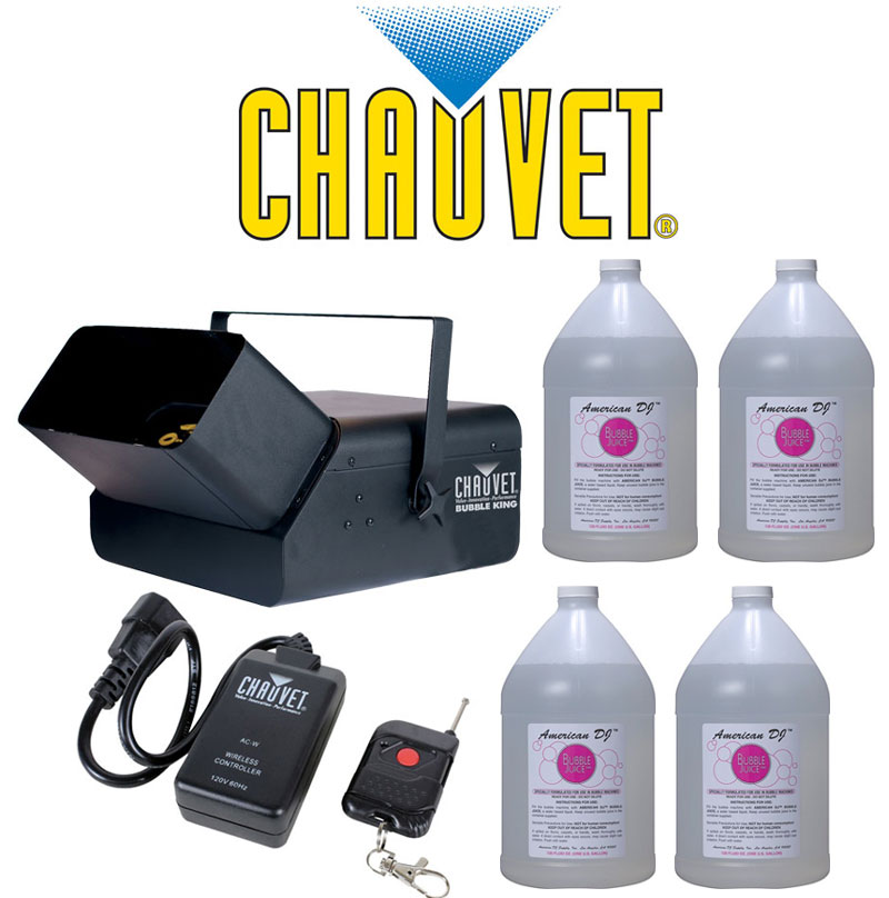 Chauvet Lighting DJ B550 Bubble King Machine with (4) Gallon Bubble