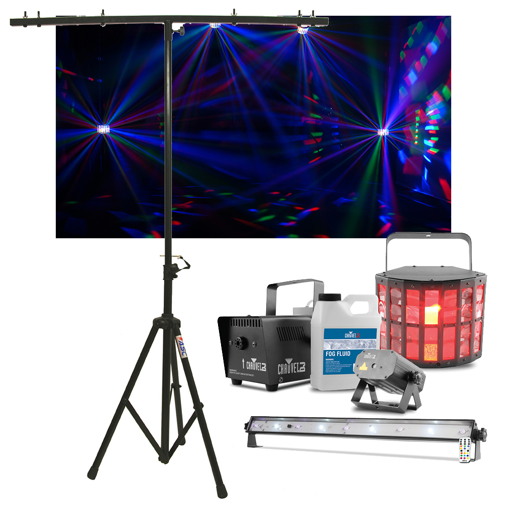 Chauvet DJ Lighting JAM Pack Gold Derby Fog & Laser Lights w/ Tripod