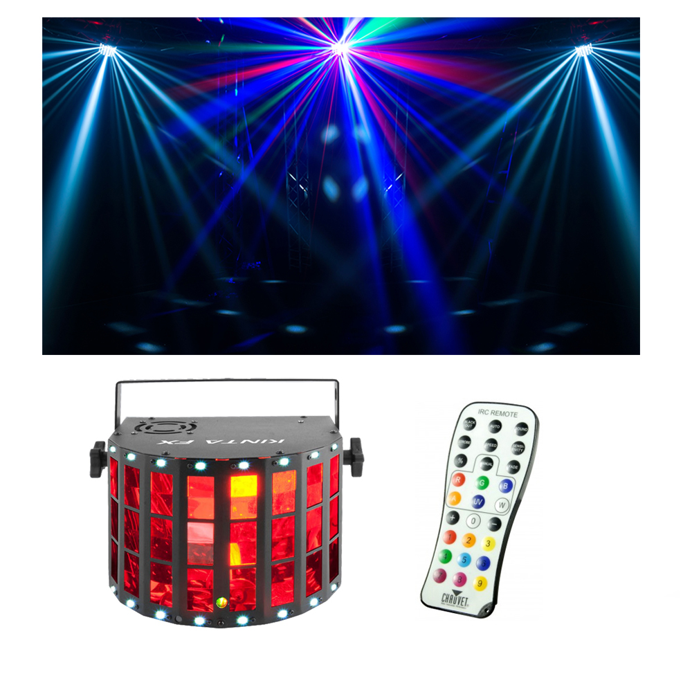 Chauvet DJ Lighting Kinta FX Derby Laser Strobe Effect Light w/ Remote Control CHV16PACK167