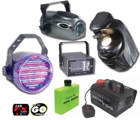 American DJ LT PARTY COMBO II Party Lighting Combo Includes 1x Jewel LED 1x Gobo Splash 1x Color Shot II 1x Mini Fog
