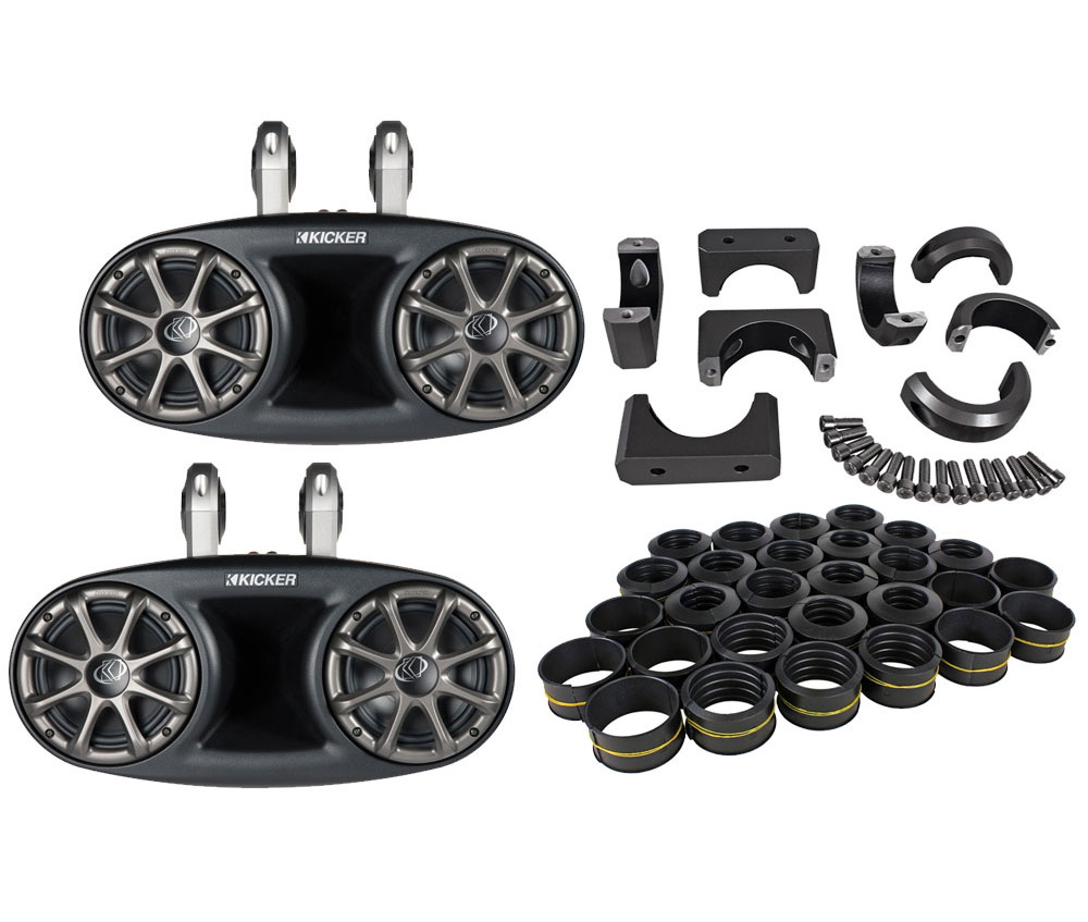 kicker boat tower speakers